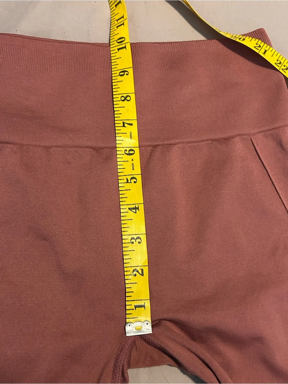 Fabletics Sync Seamless Mesh High Waisted 7/8 Leggings in Dark Rouge Size M